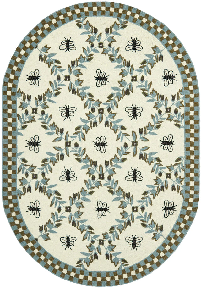 Safavieh Chelsea 4'-6" x 6'-6" Rug in Ivory / Light Blue