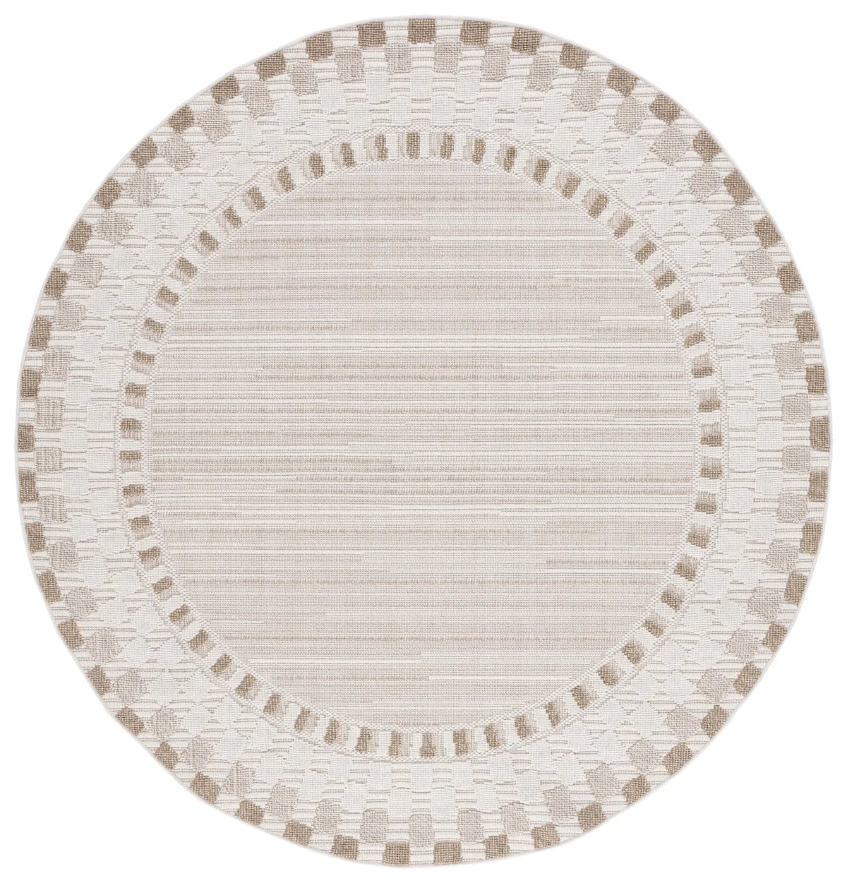 Safavieh Global 6'-7" x 6'-7" Rug in Beige / Light Beige
