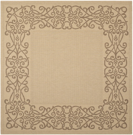 Safavieh Courtyard 7'-10" x 7'-10" Rug in Natural / Brown