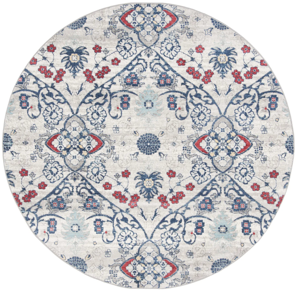 Safavieh Brentwood 6'-7" x 6'-7" Rug in Navy / Grey
