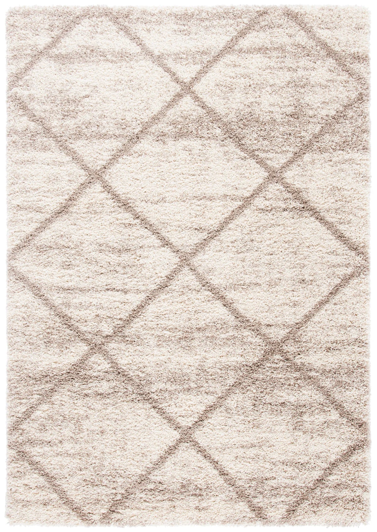Safavieh Hudson Shag 4'-0" x 6'-0" Rug in Multi Ivory / Beige