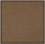 Safavieh Natural Fiber 4'-0" x 4'-0" Rug in Brown / Brown