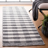 Safavieh Striped Kilim 2'-3" x 8'-0" Rug in Black / Ivory