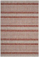 Safavieh Courtyard 5'-3" x 7'-7" Rug in Red / Beige
