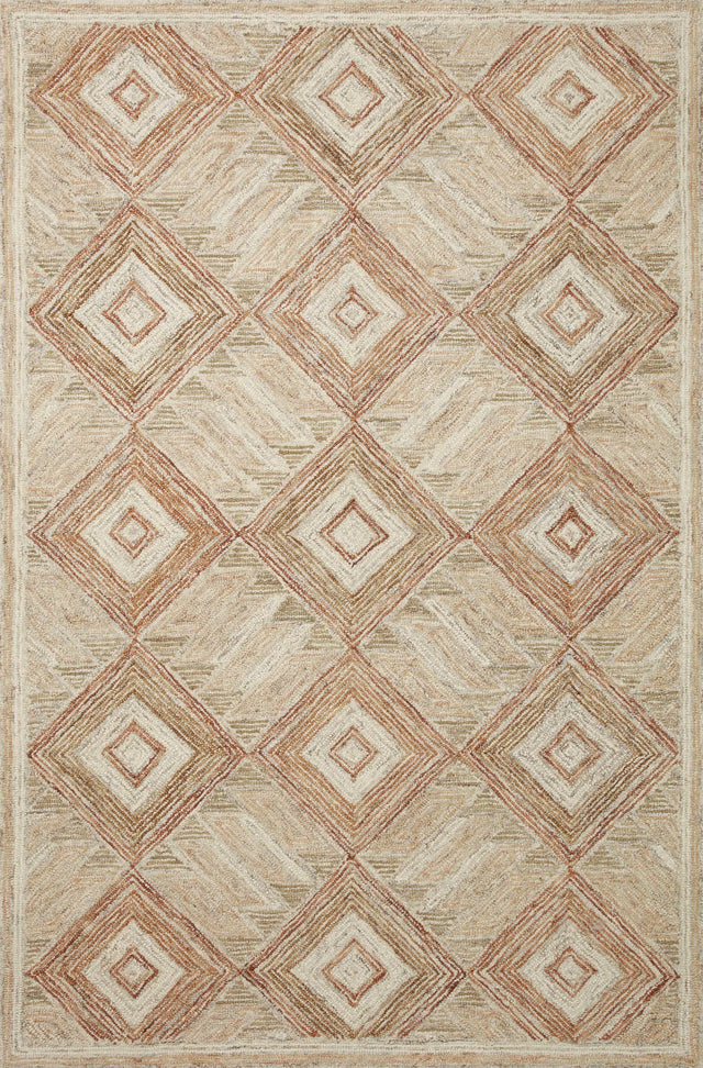 Loloi Varena Var-01 Sand/Clay Rug - main flat