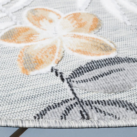 Safavieh Cabana 5'-1" x 5'-1" Rug in Grey / Ivory