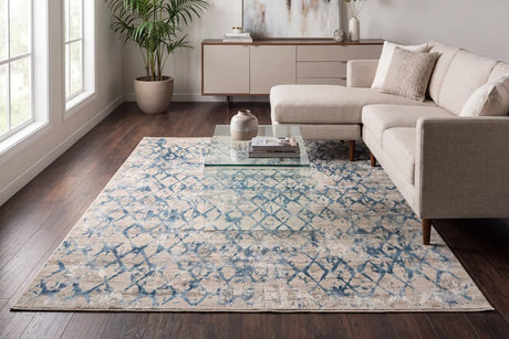 Dynamic Rugs Quartz 27039 Ivory / Blue Rugs - Room