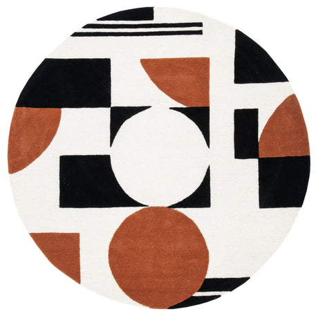Safavieh Rodeo Drive 6'-0" x 6'-0" Rug in Ivory / Black