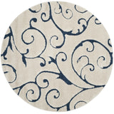 Safavieh Florida Shag 10'-0" x 10'-0" Rug in Cream / Blue