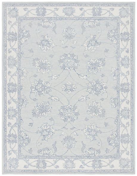 Safavieh Micro-Loop 10'-0" x 14'-0" Rug in Light Blue / Ivory