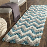 Safavieh Sgk-Shag Kids 2'-3" x 7'-0" Rug in Ivory / Blue
