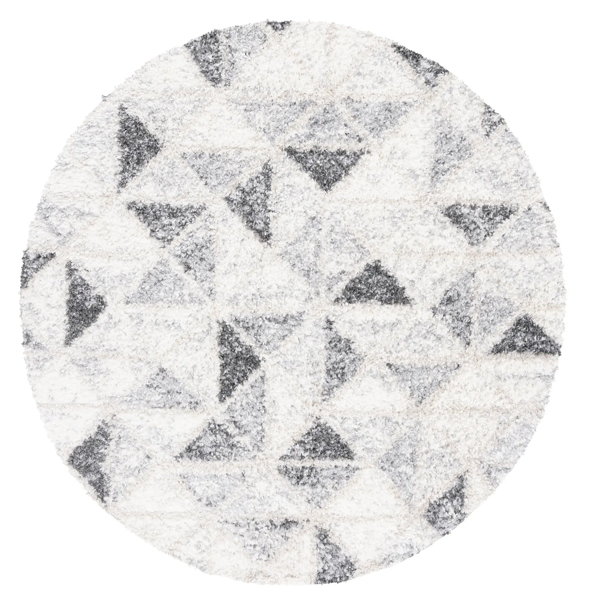 Safavieh Berber Shag 6'-7" x 6'-7" Rug in Grey / Ivory