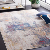 Safavieh Phoenix 500 4'-5" x 6'-5" Rug in Ivory / Blue Rust
