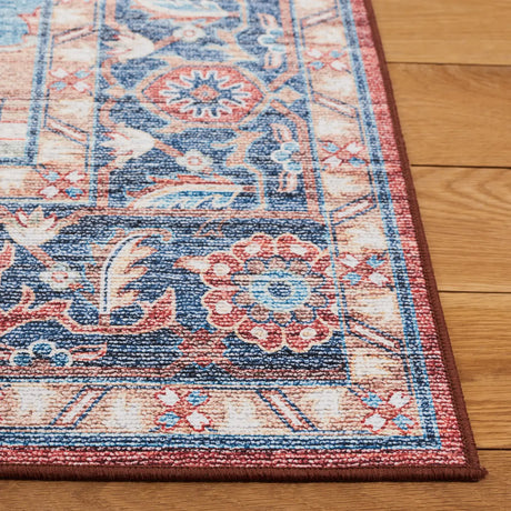 Safavieh Tucson 4'-0" x 6'-0" Rug in Rust / Blue