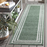 Safavieh Cabana 2'-2" x 8'-0" Rug in Green / Ivory
