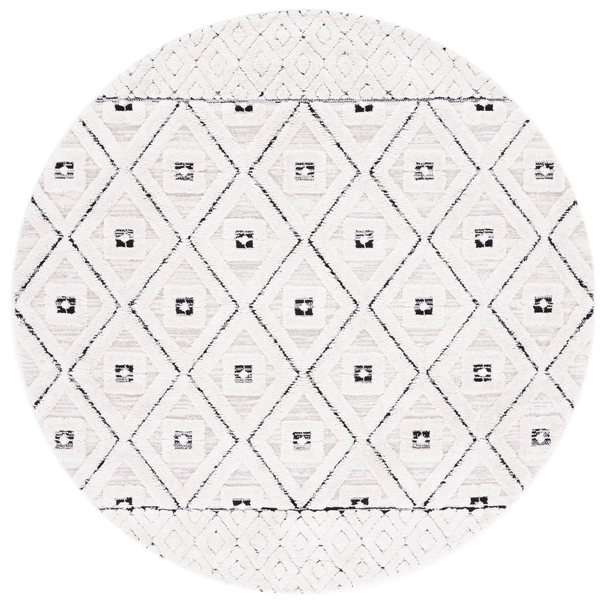 Safavieh Marrakesh 6'-7" x 6'-7" Rug in Ivory / Grey