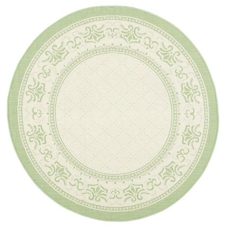 Safavieh Courtyard 5'-3" x 5'-3" Rug in Olive / Natural