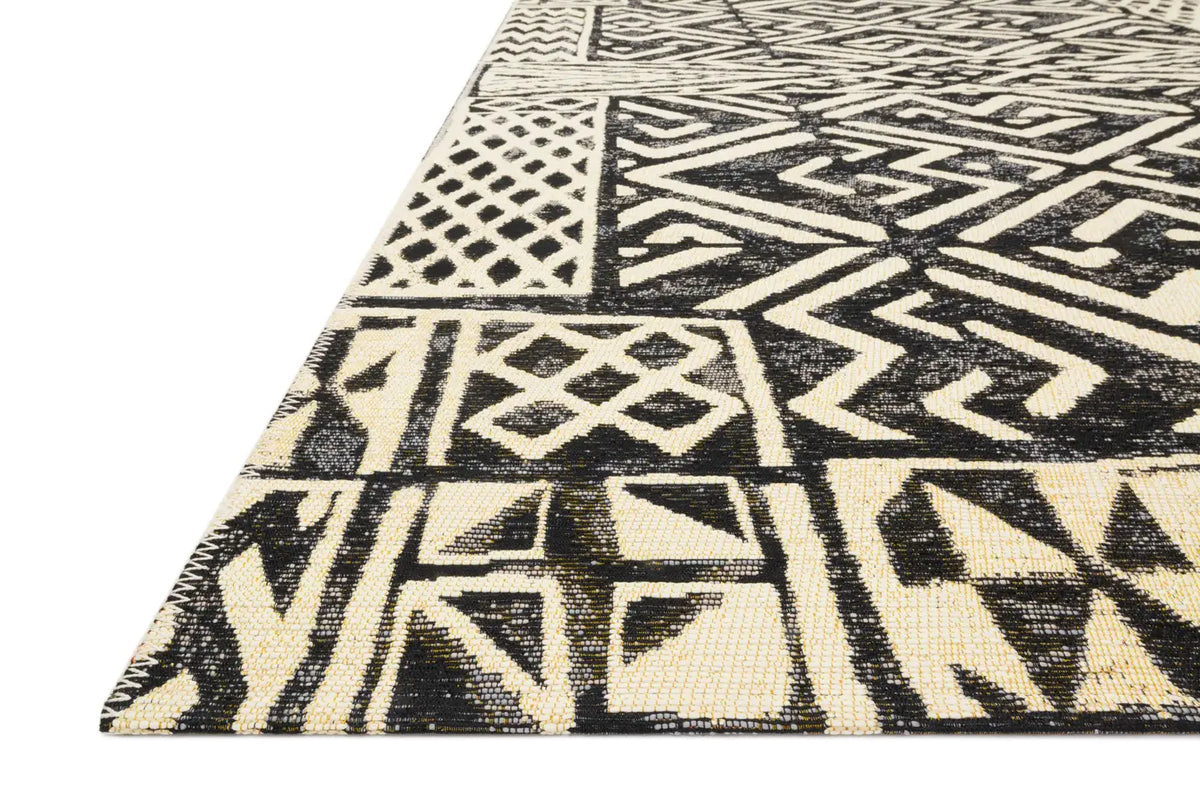 Loloi Mika Mik-13 Ivory/Black Rugs - rug corner