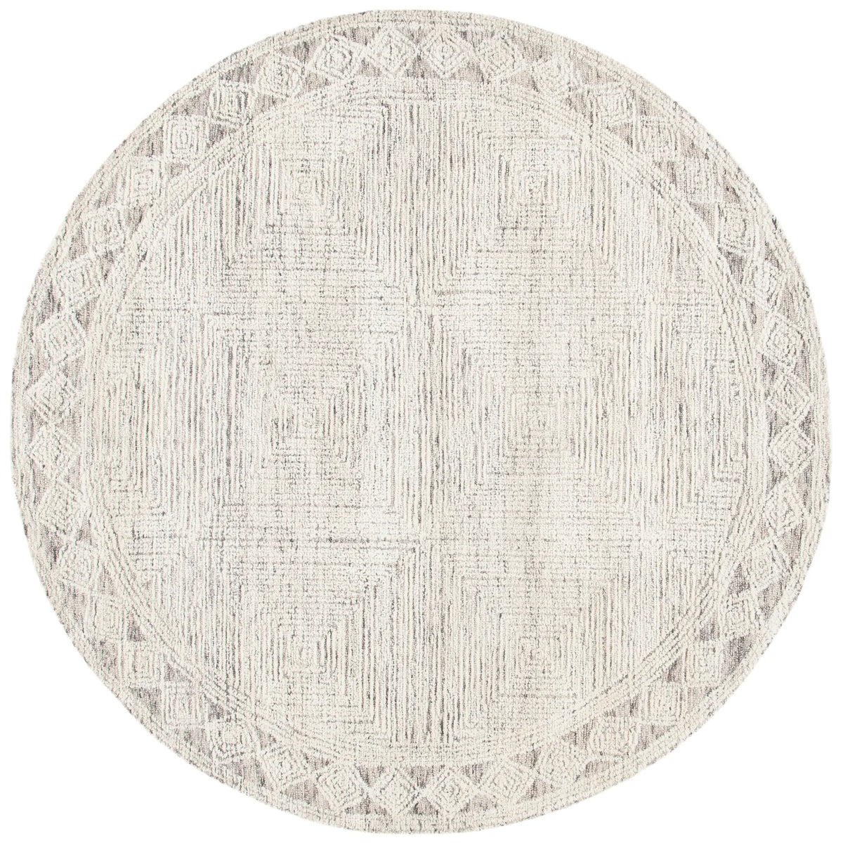 Safavieh Abstract 6'-0" x 6'-0" Rug in Ivory / Grey