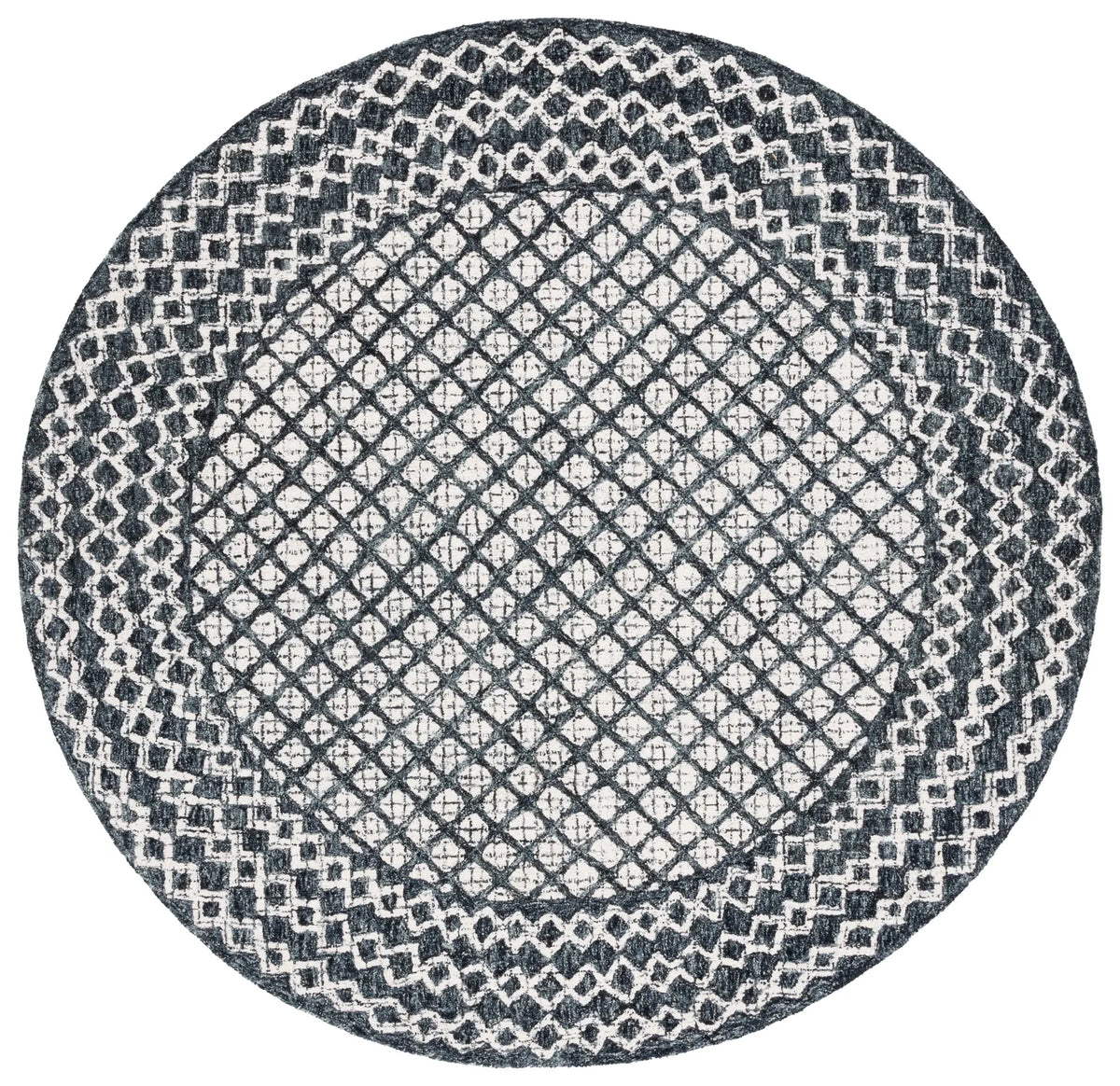 Safavieh Abstract 6'-0" x 6'-0" Rug in Ivory / Navy