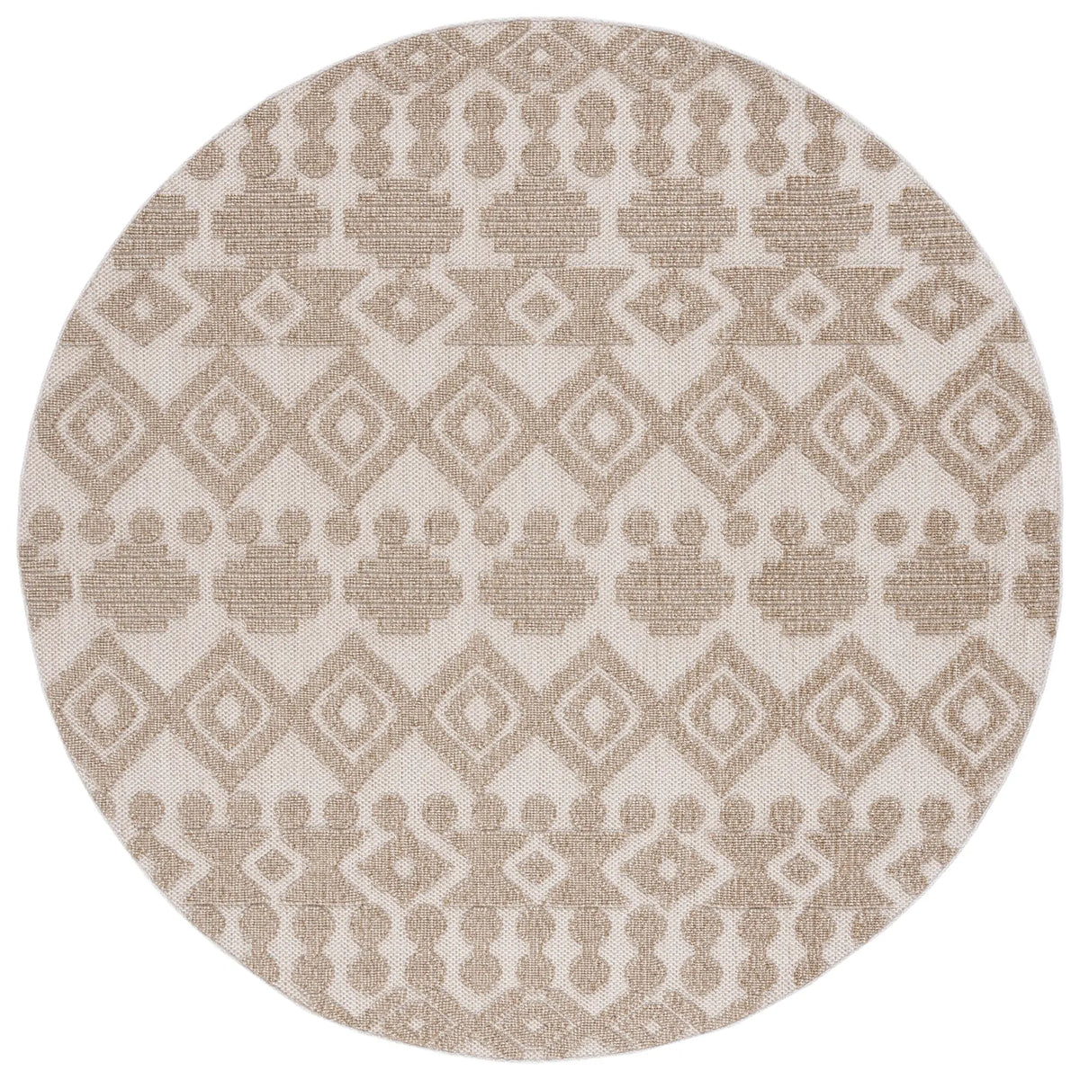Safavieh Global 6'-7" x 6'-7" Rug in Beige / Brown