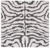 Safavieh Courtyard 6'-7" x 6'-7" Rug in Ivory / Black