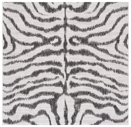 Safavieh Courtyard 6'-7" x 6'-7" Rug in Ivory / Black