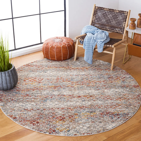 Safavieh Valencia 6'-4" x 6'-4" Rug in Beige / Rust