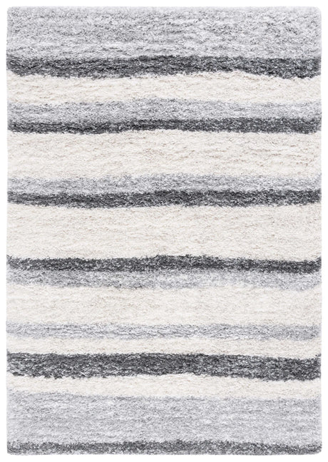 Safavieh Fontana Shag  800 4'-0" x 6'-0" Rug in Ivory / Grey