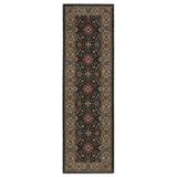 Oriental Weavers Sphinx HASTINGS HA07D Charcoal Floral Rugs - runner