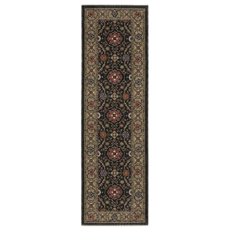 Oriental Weavers Sphinx HASTINGS HA07D Charcoal Floral Rugs - runner