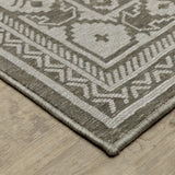 Oriental Weavers Sphinx Intrigue Int06 Grey/ Grey Rug - corner detail