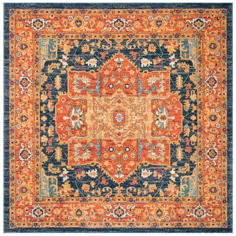 Safavieh Evoke 6'-7" x 6'-7" Rug in Blue / Orange