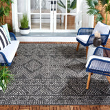 Safavieh Courtyard 6'-7" x 9'-6" Rug in Black / Beige