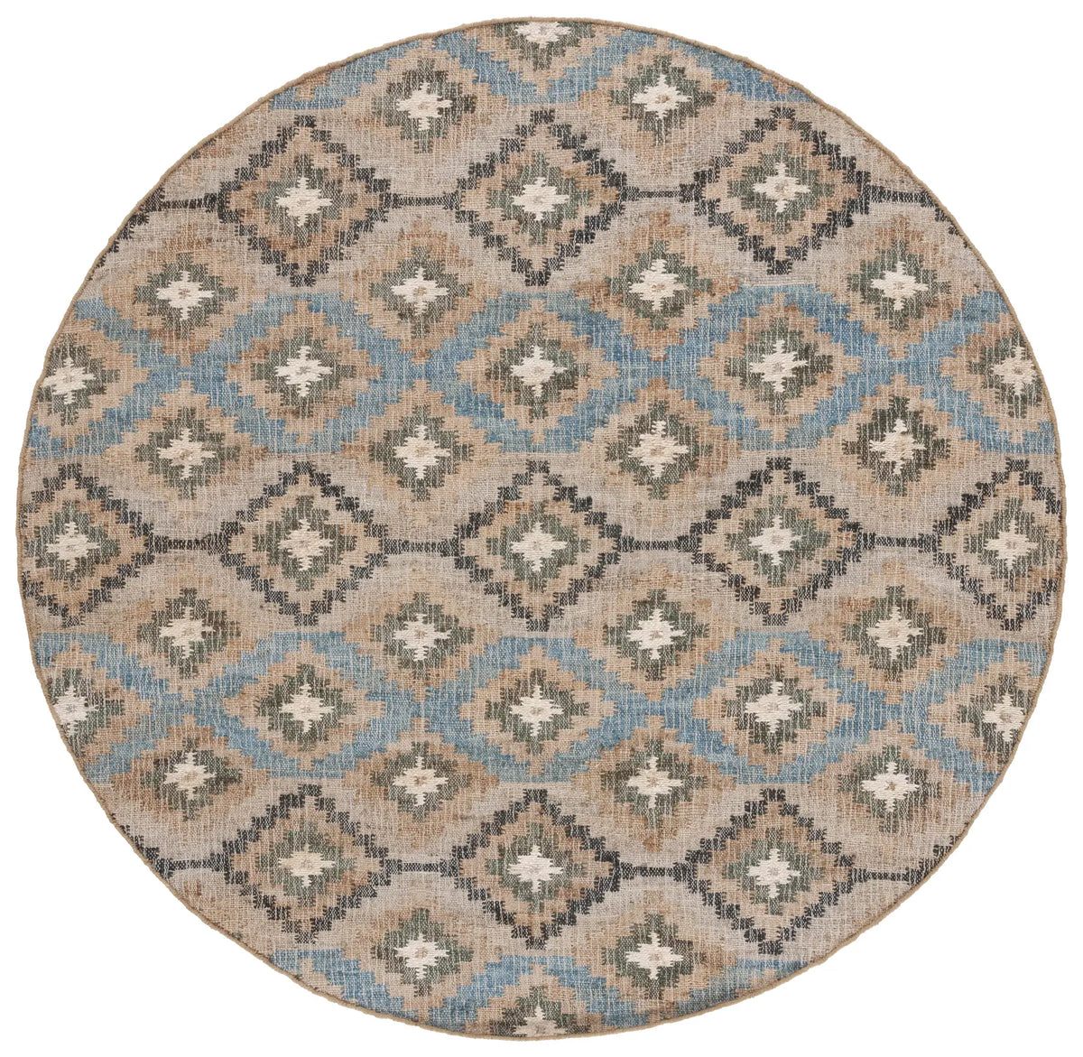 Safavieh Kilim 7'-0" x 7'-0" Rug in Blue / Ivory