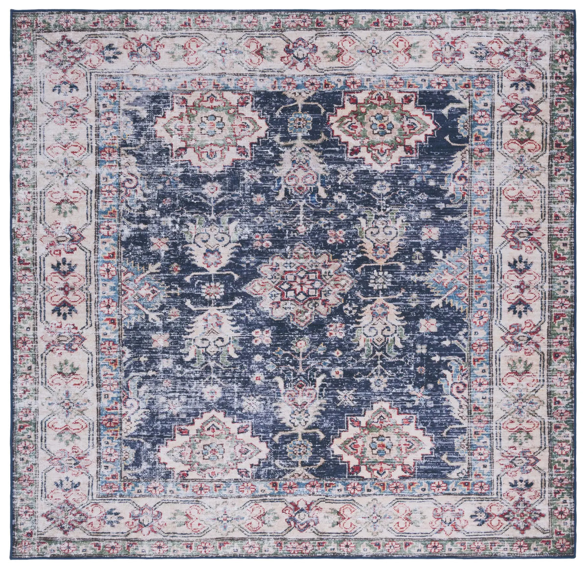 Safavieh Tucson 6'-0" x 6'-0" Rug in Navy / Beige