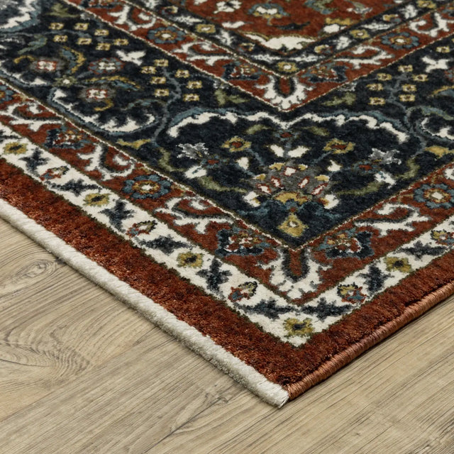 Oriental Weavers Sphinx Vivian VI04B Navy Rugs - corner detail