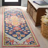 Safavieh Metro 2'-3" x 8'-0" Rug in Navy / Red