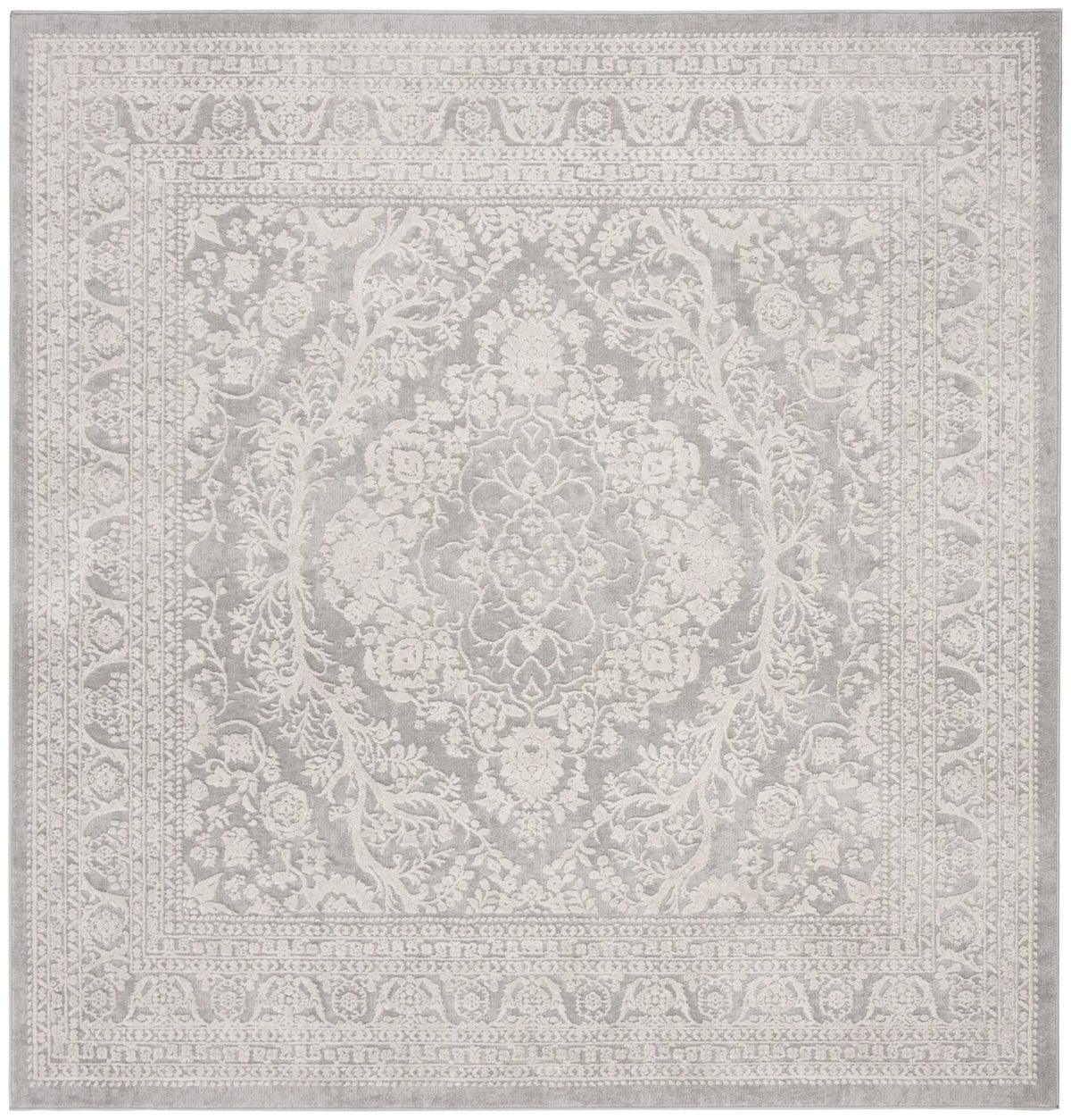 Safavieh Reflection 6'-7" x 6'-7" Rug in Light Grey / Cream