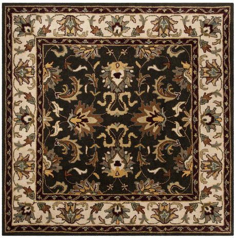 Safavieh Heritage 6'-0" x 6'-0" Rug in Black / Ivory