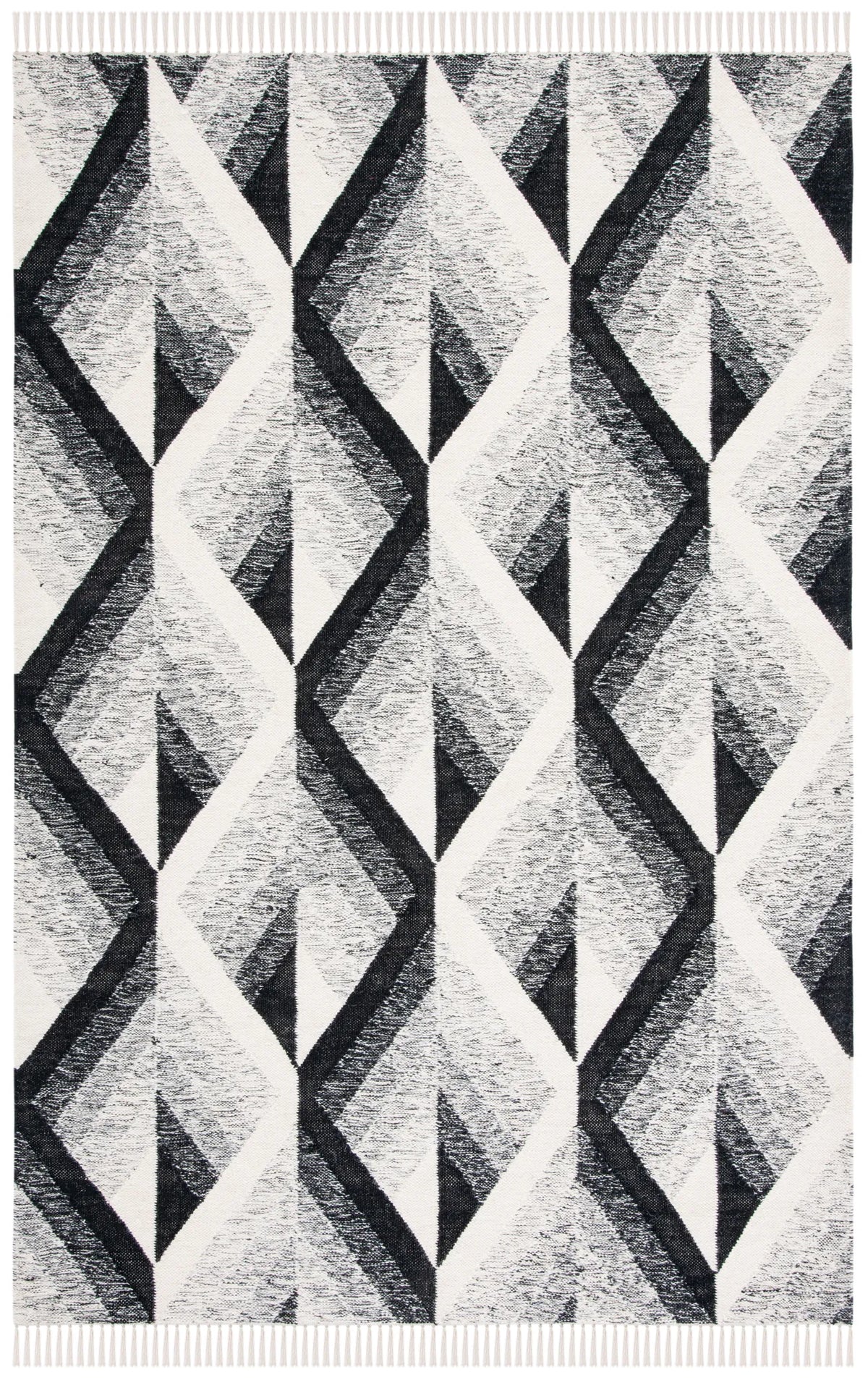 Safavieh Kilim 4'-0" x 6'-0" Rug in Ivory / Black