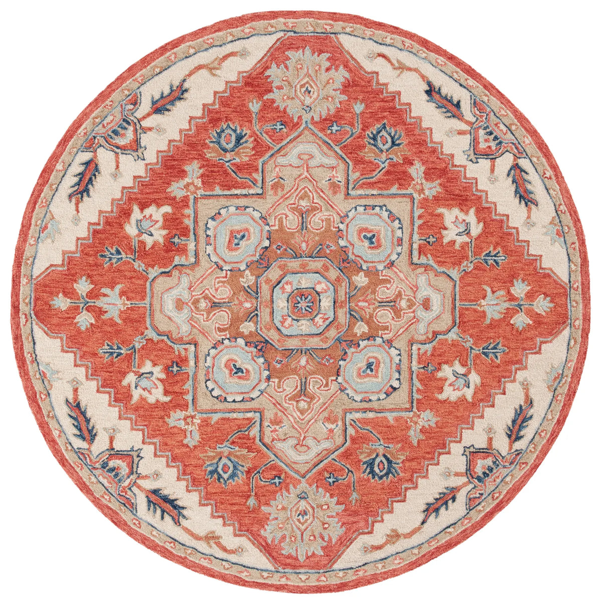 Safavieh Metro 6'-0" x 6'-0" Rug in Red / Beige