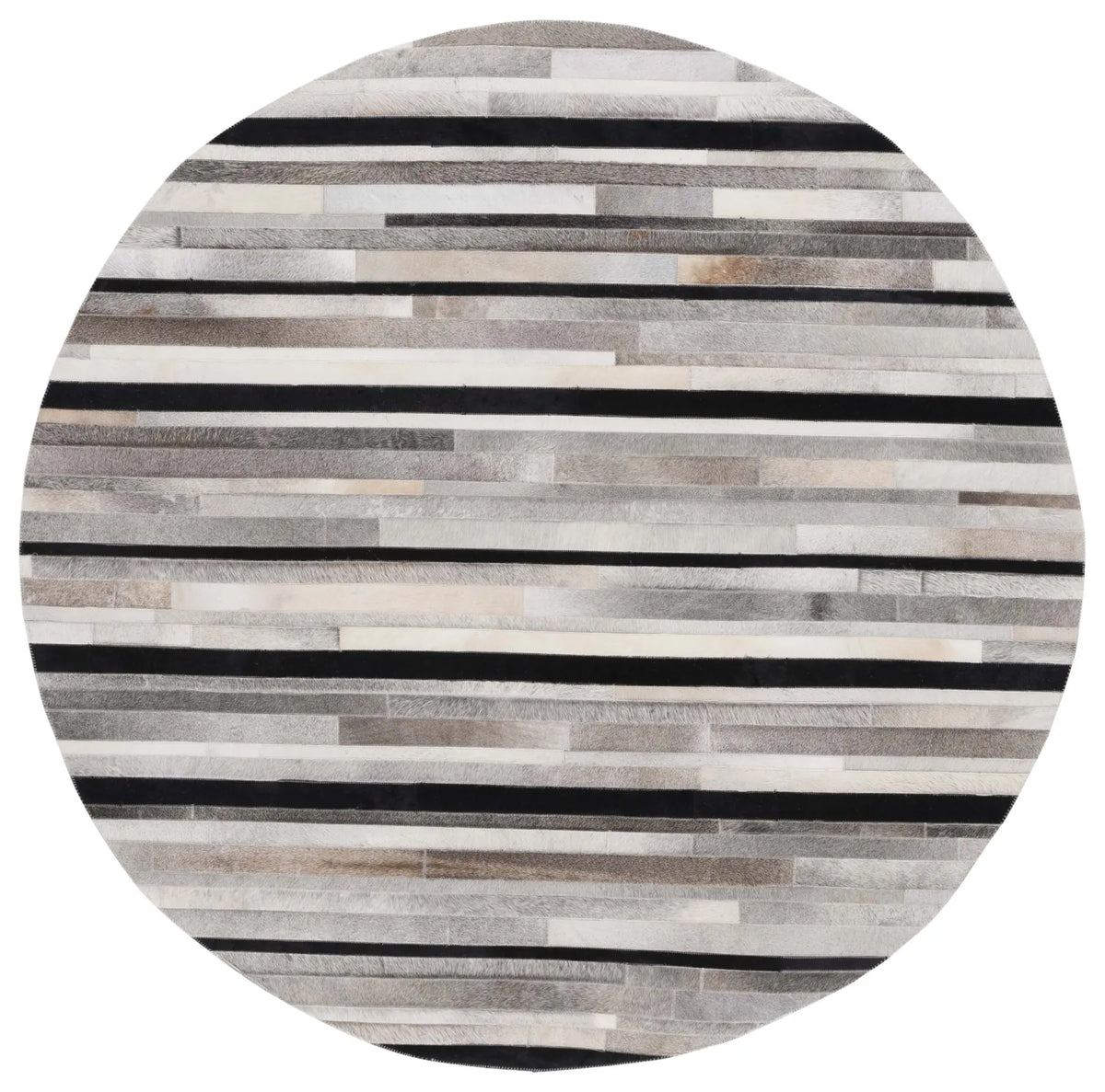 Safavieh Studio Leather 6'-0" x 6'-0" Rug in Ivory / Black
