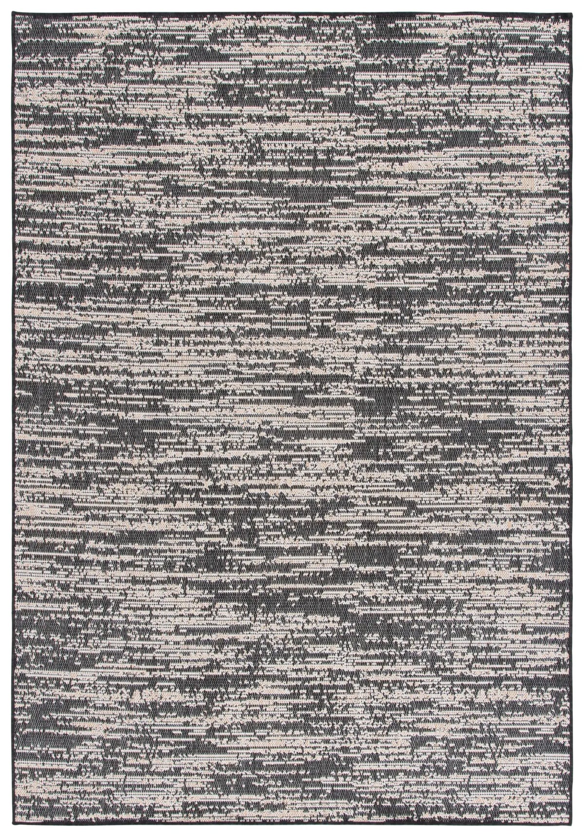 Safavieh Beach House 4'-0" x 6'-0" Rug in Black / Beige