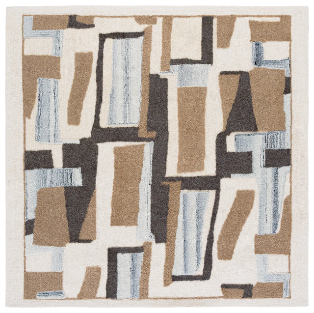 Safavieh Ebony 6'-0" x 6'-0" Rug in Ivory / Brown