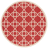 Safavieh Courtyard 5'-3" x 5'-3" Rug in Red / Beige