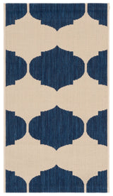Safavieh Courtyard 2'-0" x 3'-7" Rug in Beige / Navy