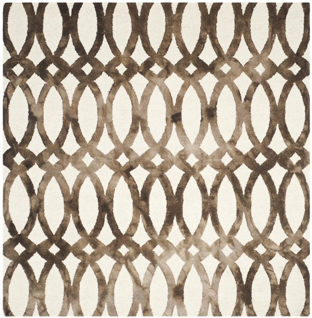 Safavieh Dip Dye 7'-0" x 7'-0" Rug in Ivory / Chocolate