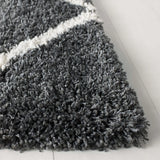 Safavieh Hudson Shag 5'-3" x 7'-6" Rug in Dark Grey / Ivory
