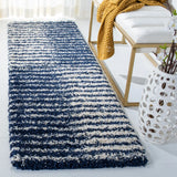 Safavieh Hudson Shag 2'-3" x 8'-0" Rug in Navy / Ivory